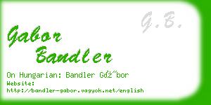 gabor bandler business card